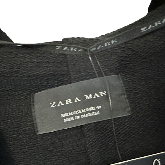 Zara Man Mens  Hooded Long Line Open Front Cardigan Pockets Long Sleeve NWT - Picture 10 of 10